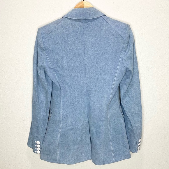 Veronica Beard Miller Dickey Denim Blazer Jacket 4 - Picture 6 of 11